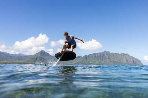 Fliteboard ULTRA: A sleek and powerful electric hydrofoil surfboard, effortlessly gliding above the water's surface with exhilarating speed and control, offering an unmatched riding experience for water sports enthusiasts.