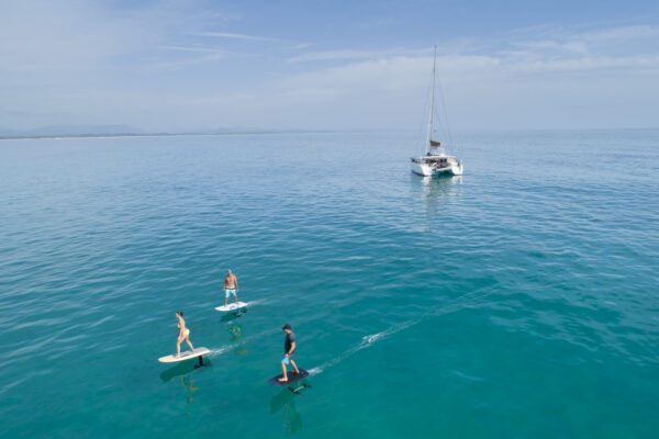 Fliteboard Family: Witness the exhilaration on the faces of riders as they ride the Fliteboard, Fliteboard PRO, and Fliteboard ULTRA, experiencing the ultimate joy and freedom on the water with unmatched speed, precision, and electrifying performance.